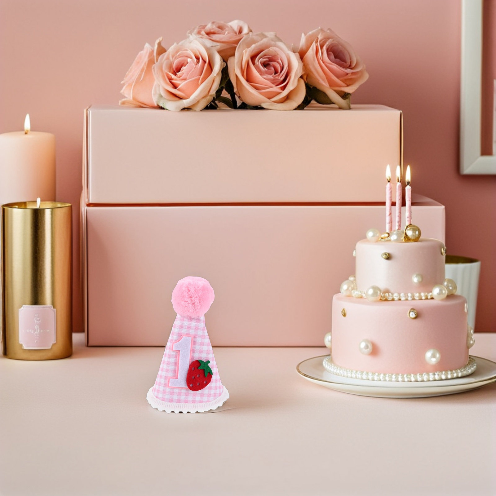 หมวกวันเกิดสตรอว์เบอร์รี รูปทร - Party Hat Cone บทวิจารณ์และราคา