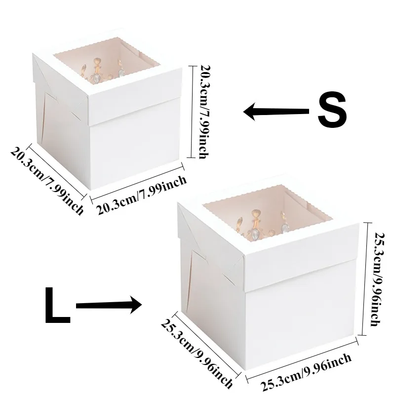 กล่องเค้กสีขาว 2/4/6 ชิ้น ทรงส - Event Party Box บทวิจารณ์และราคา