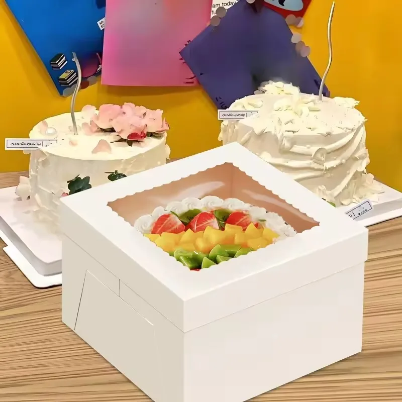 กล่องเค้กสีขาว 2/4/6 ชิ้น ทรงส - Event Party Box บทวิจารณ์และราคา