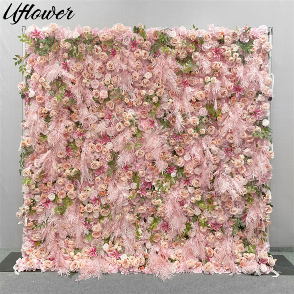 ดอกไม้ 5D สีชมพู Rose ผ้าดอกไม - Flower Wall Panel บทวิจารณ์และราคา