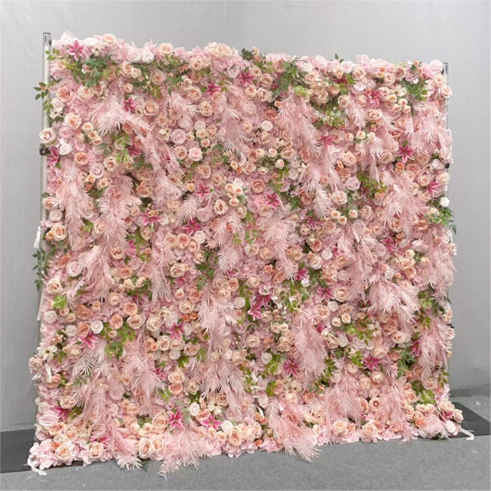 ดอกไม้ 5D สีชมพู Rose ผ้าดอกไม - Flower Wall Panel บทวิจารณ์และราคา