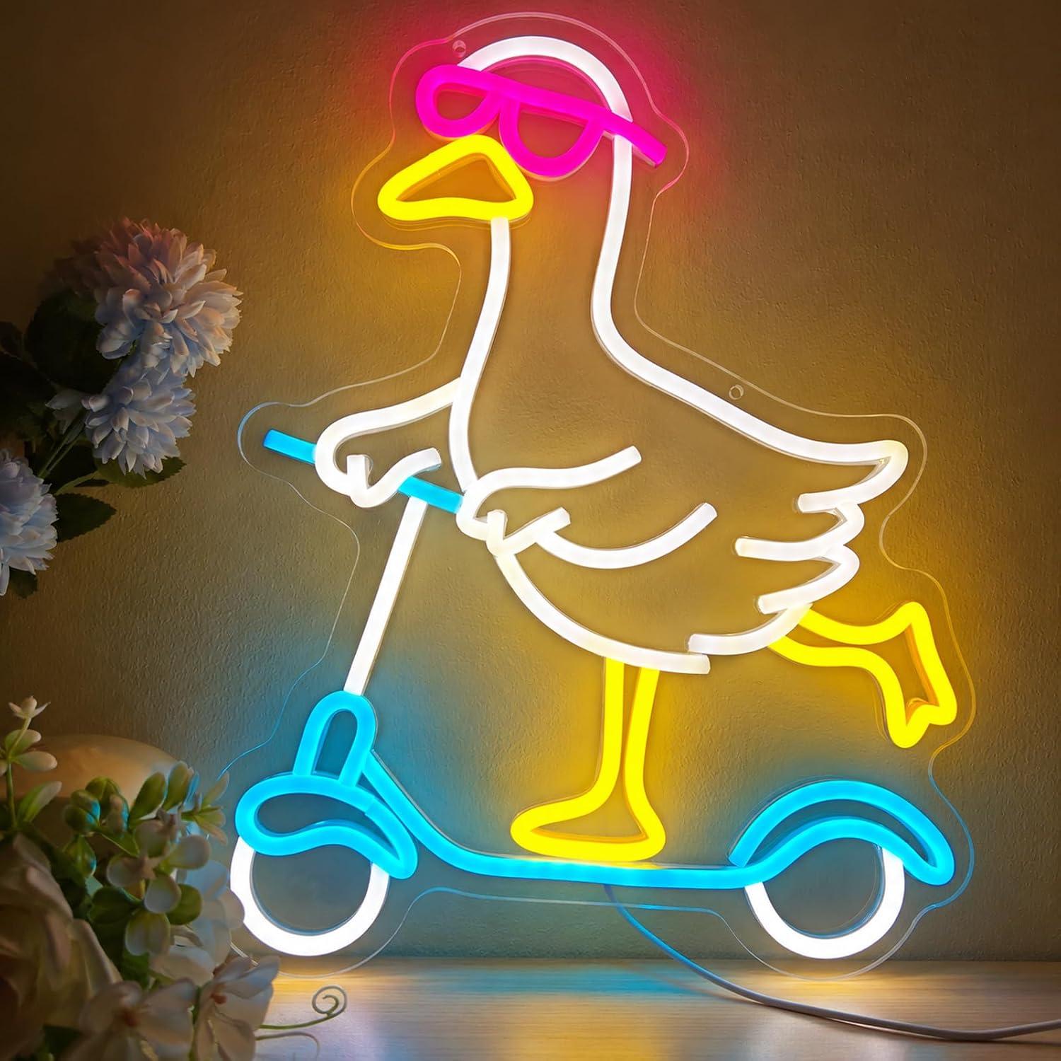 ป้ายไฟนีออนรูปเป็ด ไฟ LED รูปส - Neon Sign Party บทวิจารณ์และราคา